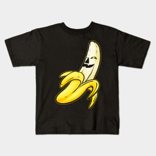 Evil Jack O Lantern Banana Halloween Kids T-Shirt